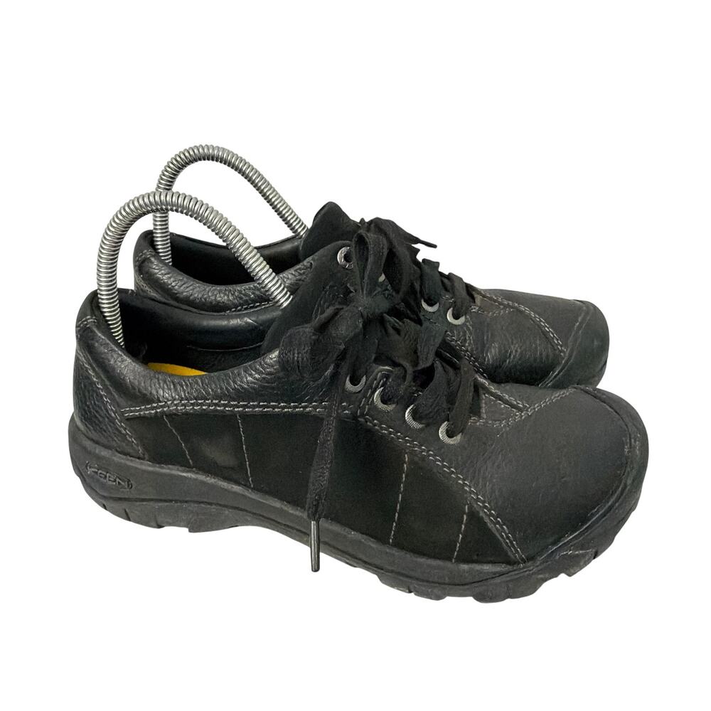 Keen Presidio Shoes Womens Size 8 Black Leather Arch Support Lace Up
